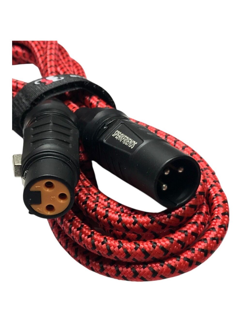 SPEAKFRIENDS SFMX10 10FT XLR Male Female Mic Cable Red Black Braided OFC 3Pin PA